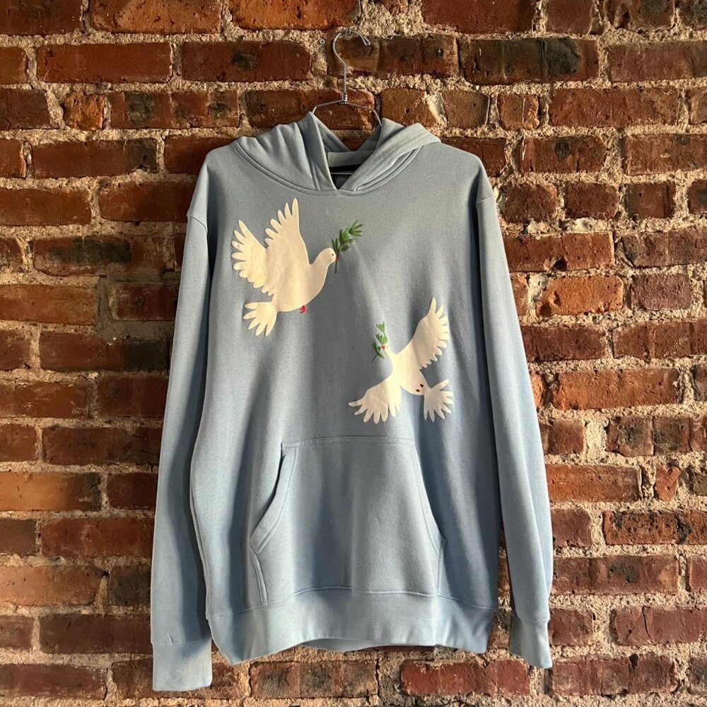 Créer Apparel graphic dove fleece hoodie sweatshirt